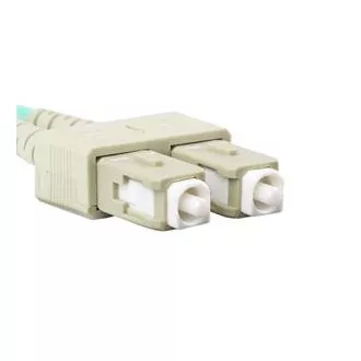 LANBERG optický patch cord MM SC/UPC-SC/UPC duplex 3m LSZH OM3 50/125 průměr 3mm, barva cyan LANBERG optický patch cord MM SC/UPC-SC/UPC duplex 3m LSZH OM3 50/125 průměr 3mm, barva cyan