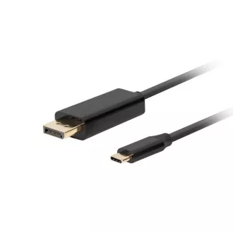 Lanberg USB-C(M)->DisplayPort(M) kabel 3m 4K 60Hz černá Lanberg USB-C(M)->DisplayPort(M) kabel 3m 4K 60Hz černá