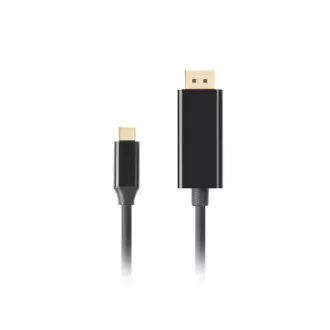 Lanberg USB-C(M)->DisplayPort(M) kabel 3m 4K 60Hz černá Lanberg USB-C(M)->DisplayPort(M) kabel 3m 4K 60Hz černá