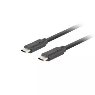Lanberg USB-C M/M 3.1 GEN 2 kabel 0,5m 10GB/S PD100W černá Lanberg USB-C M/M 3.1 GEN 2 kabel 0,5m 10GB/S PD100W černá
