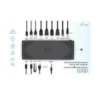 I-tec USB 3.0 / USB-C / Thunderbolt Dual Display Docking Station + PD 100W