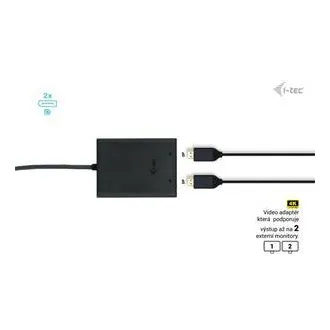 I-tec USB-C Dual 4K/60Hz (single 8K/30Hz) DP Video Adapter