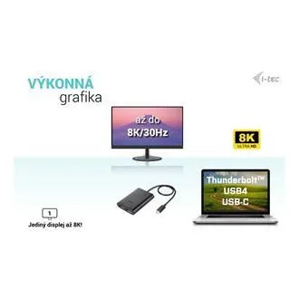 I-tec USB-C Dual 4K/60Hz (single 8K/30Hz) DP Video Adapter