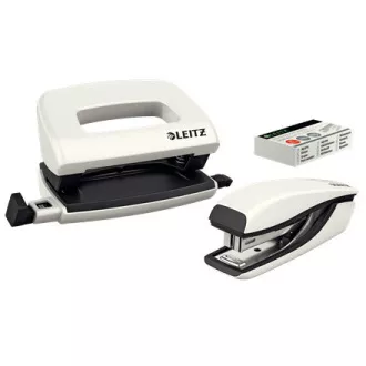 LEITZ Set mini sešívačky a děrovačky WOW, perleťová bílá LEITZ Set mini sešívačky a děrovačky WOW, perleťová bílá