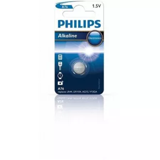 Philips baterie knoflíková A76, alkalická - 1ks (LR44)