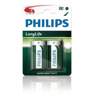 Philips baterie C LongLife zinkochloridová - 2ks, blister Philips baterie C LongLife zinkochloridová - 2ks, blister