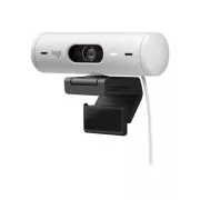 Logitech webkamera BRIO 500, Full HD, 4x zoom,RightLight 4 s HDR, bílá,USB-C