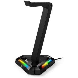 Genius GX-UH100, Stojan, na herní headset s USB HUBem, RGB podsvícení, 2x USB, 2x USB-C, černý Genius GX-UH100, Stojan, na herní headset s USB HUBem, RGB podsvícení, 2x USB, 2x USB-C, černý