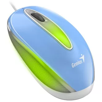 Genius DX-Mini / Myš, drátová, optická, 1000DPI, 3 tlačítka, USB, RGB LED, modrá Genius DX-Mini / Myš, drátová, optická, 1000DPI, 3 tlačítka, USB, RGB LED, modrá