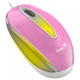 Genius DX-Mini / Myš, drátová, optická, 1000DPI, 3 tlačítka, USB, RGB LED, růžová Genius DX-Mini / Myš, drátová, optická, 1000DPI, 3 tlačítka, USB, RGB LED, růžová
