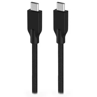 Genius ACC-C2CC-3A, Kabel, USB-C/USB-C, USB 3.0, 3A, PD 60W, opletený, 1m, černý Genius ACC-C2CC-3A, Kabel, USB-C/USB-C, USB 3.0, 3A, PD 60W, opletený, 1m, černý