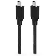 Genius ACC-C2CC-3A, Kabel, USB-C na USB-C, USB 3.0, 3A, PD 60W, opletený, 1,5m, černý