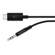Belkin ROCKSTAR USB-C/3,5mm jack kabel, 0,9m, černý