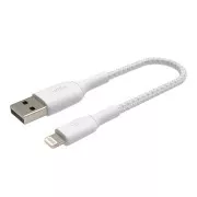Belkin BOOST CHARGE Lightning/USB-A kabel, 15cm, bílý - odolný