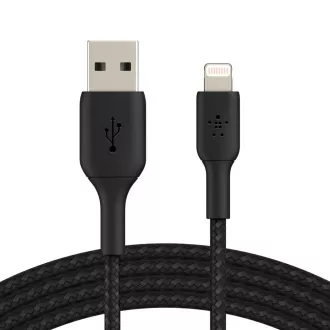 Belkin BOOST CHARGE Lightning/USB-A kabel, 2m, černý - odolný