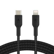 Belkin BOOST CHARGE Lightning/USB-C kabel, 2m, černý - odolný