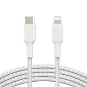 Belkin BOOST CHARGE Lightning/USB-C kabel, 2m, bílý - odolný