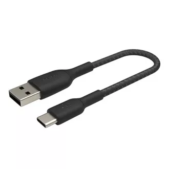 Belkin BOOST CHARGE USB-C/USB-A kabel, 15cm, černý - odolný