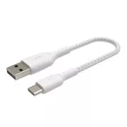 Belkin BOOST CHARGE USB-C/USB-A kabel, 15cm, bílý - odolný