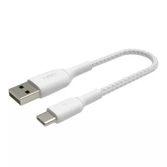 Belkin BOOST CHARGE USB-C/USB-A kabel, 15cm, bílý - odolný Belkin BOOST CHARGE USB-C/USB-A kabel, 15cm, bílý - odolný