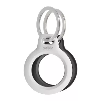 Belkin Bezpečné pouzdro na AirTag s kroužkem na klíče – černé & bílé – 2pack
