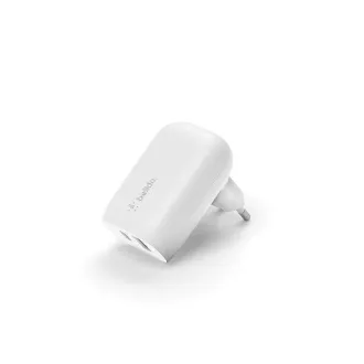 Belkin BOOST CHARGE Duální 37W Power Delivery PPS nástěnná nabíječka (USB-C 25W + USB-A 12W), bílá Belkin BOOST CHARGE Duální 37W Power Delivery PPS nástěnná nabíječka (USB-C 25W + USB-A 12W), bílá