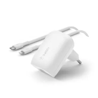 Belkin BOOST CHARGE 30W USB-C Power Delivery PPS nástěnná nabíječka + 1m USB-C na lightning kabel, bílá