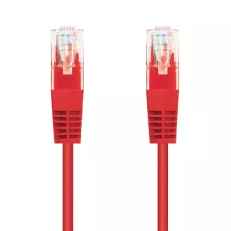 C-TECH Kabel patchcord Cat5e, UTP, červený, 1m