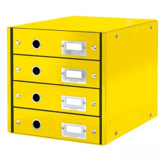 LEITZ Zásuvkový box Click&Store, 4 zásuvky, žlutá LEITZ Zásuvkový box Click&Store, 4 zásuvky, žlutá