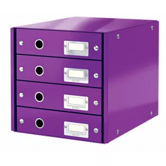 LEITZ Zásuvkový box Click&Store, 4 zásuvky, purpurová LEITZ Zásuvkový box Click&Store, 4 zásuvky, purpurová