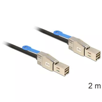 Delock Kabel Mini SAS HD x 4 SFF 8644 samec > Mini SAS HD x 4 SFF 8644 samec 2 m Delock Kabel Mini SAS HD x 4 SFF 8644 samec > Mini SAS HD x 4 SFF 8644 samec 2 m