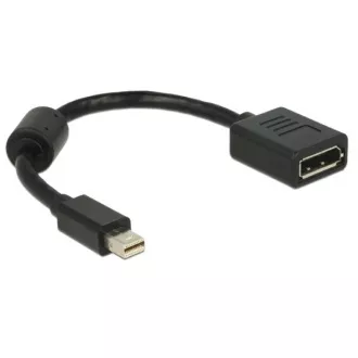 Delock adaptér mini Displayport samec > Displayport samice, černý Delock adaptér mini Displayport samec > Displayport samice, černý