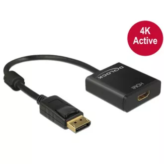 Delock Adaptér Displayport 1.2 samec > HDMI samice 4K aktivní černý Delock Adaptér Displayport 1.2 samec > HDMI samice 4K aktivní černý
