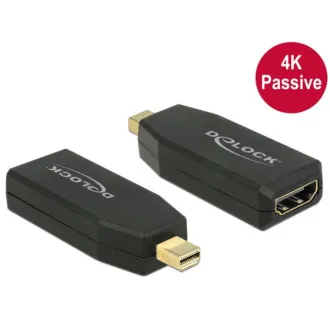 Delock adaptér mini Displayport 1.2 samec > HDMI samice 4K pasivní černý Delock adaptér mini Displayport 1.2 samec > HDMI samice 4K pasivní černý