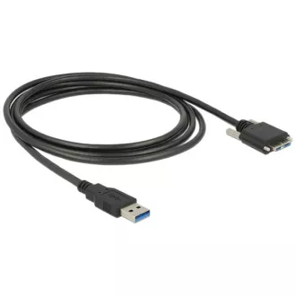 Delock kabel USB 3.0 typ A samec > USB 3.0 typ Micro-B samec se šroubky 1m Delock kabel USB 3.0 typ A samec > USB 3.0 typ Micro-B samec se šroubky 1m