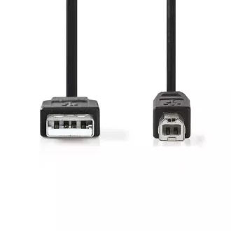 Nedis CCGB60100BK30 - USB 2.0 kabel | A Zástrčka - B Zástrčka | 3 m | Černá barva Nedis CCGB60100BK30 - USB 2.0 kabel | A Zástrčka - B Zástrčka | 3 m | Černá barva