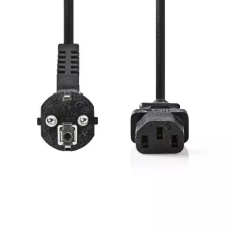 Nedis CEGB10000BK20 - Napájecí Kabel | Úhlová zástrčka Schuko - IEC-320-C13 | 2 m | Černá barva Nedis CEGB10000BK20 - Napájecí Kabel | Úhlová zástrčka Schuko - IEC-320-C13 | 2 m | Černá barva