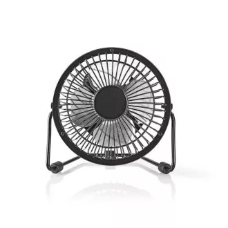 Nedis FNDK1BK10 - Kovový Mini Ventilátor | Průměr 10 cm | Napájení prostřednictvím USB | Černá barva Nedis FNDK1BK10 - Kovový Mini Ventilátor | Průměr 10 cm | Napájení prostřednictvím USB | Černá barva