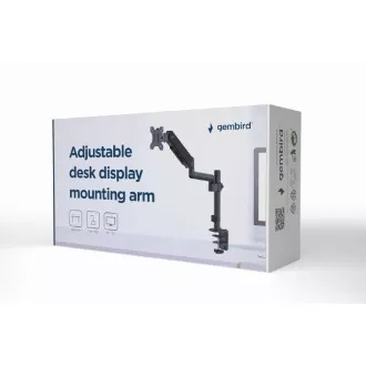 GEMBIRD Držák monitoru na stůl MA-DA1P-01, naklápěcí, až do 32" a 9kg, černý