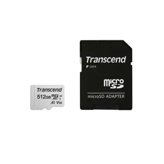 Transcend 512GB microSDXC 300S UHS-I U3 V30 A1 (Class 10) paměťová karta (s adaptérem), 95MB/s R, 40MB/s W Transcend 512GB microSDXC 300S UHS-I U3 V30 A1 (Class 10) paměťová karta (s adaptérem), 95MB/s R, 40MB/s W