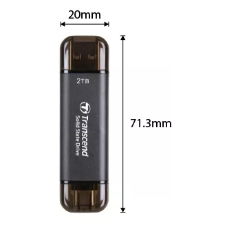 Transcend ESD310C 512GB, External SSD, USB 10Gbps, Type C/A Transcend ESD310C 512GB, External SSD, USB 10Gbps, Type C/A