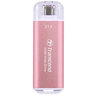 Transcend ESD300P 2TB, External SSD, USB 10Gbps, Type C, 1050MB/R, 950MB/W, růžový Transcend ESD300P 2TB, External SSD, USB 10Gbps, Type C, 1050MB/R, 950MB/W, růžový
