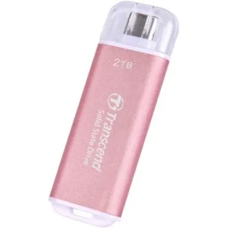 Transcend ESD300P 2TB, External SSD, USB 10Gbps, Type C, 1050MB/R, 950MB/W, růžový Transcend ESD300P 2TB, External SSD, USB 10Gbps, Type C, 1050MB/R, 950MB/W, růžový