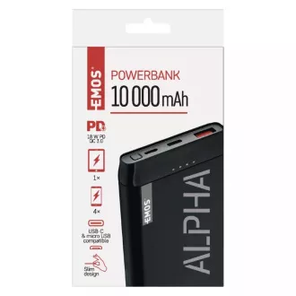 Emos Powerbank Alpha2 20, 20000 mAh, 10 W, černá Emos Powerbank Alpha2 20, 20000 mAh, 10 W, černá