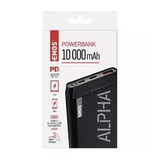 Emos Powerbank Alpha2 20, 20000 mAh, 10 W, černá Emos Powerbank Alpha2 20, 20000 mAh, 10 W, černá