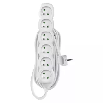 Emos prodlužovací šňůra P0615R - 6 zásuvek, 5m, 16A Emos prodlužovací šňůra P0615R - 6 zásuvek, 5m, 16A