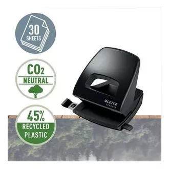 LEITZ Ekologická děrovačka NeXXt RECYCLE, 30 listů, černá LEITZ Ekologická děrovačka NeXXt RECYCLE, 30 listů, černá
