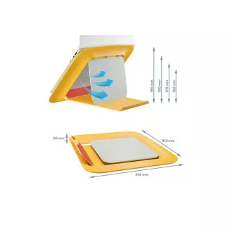 LEITZ Nastavitelný stojan pod notebook ERGO Cosy, teplá žlutá LEITZ Nastavitelný stojan pod notebook ERGO Cosy, teplá žlutá