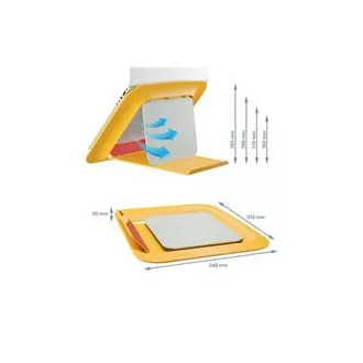 LEITZ Nastavitelný stojan pod notebook ERGO Cosy, teplá žlutá LEITZ Nastavitelný stojan pod notebook ERGO Cosy, teplá žlutá