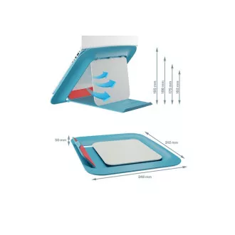 LEITZ Nastavitelný stojan pod notebook ERGO Cosy, klidná modrá LEITZ Nastavitelný stojan pod notebook ERGO Cosy, klidná modrá